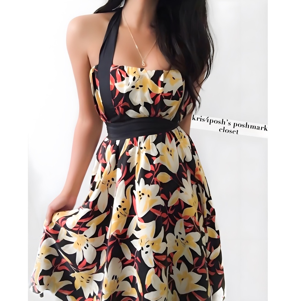 Anthropologie Garden Vintage Fit & Flare Floral Dress